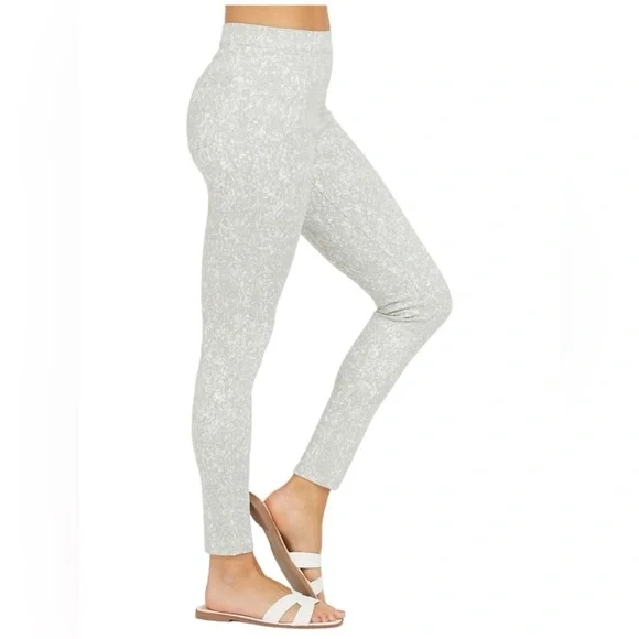 Spanx Jean-ish In Speckled Grey Leggings Pants - Picture 3 of 16